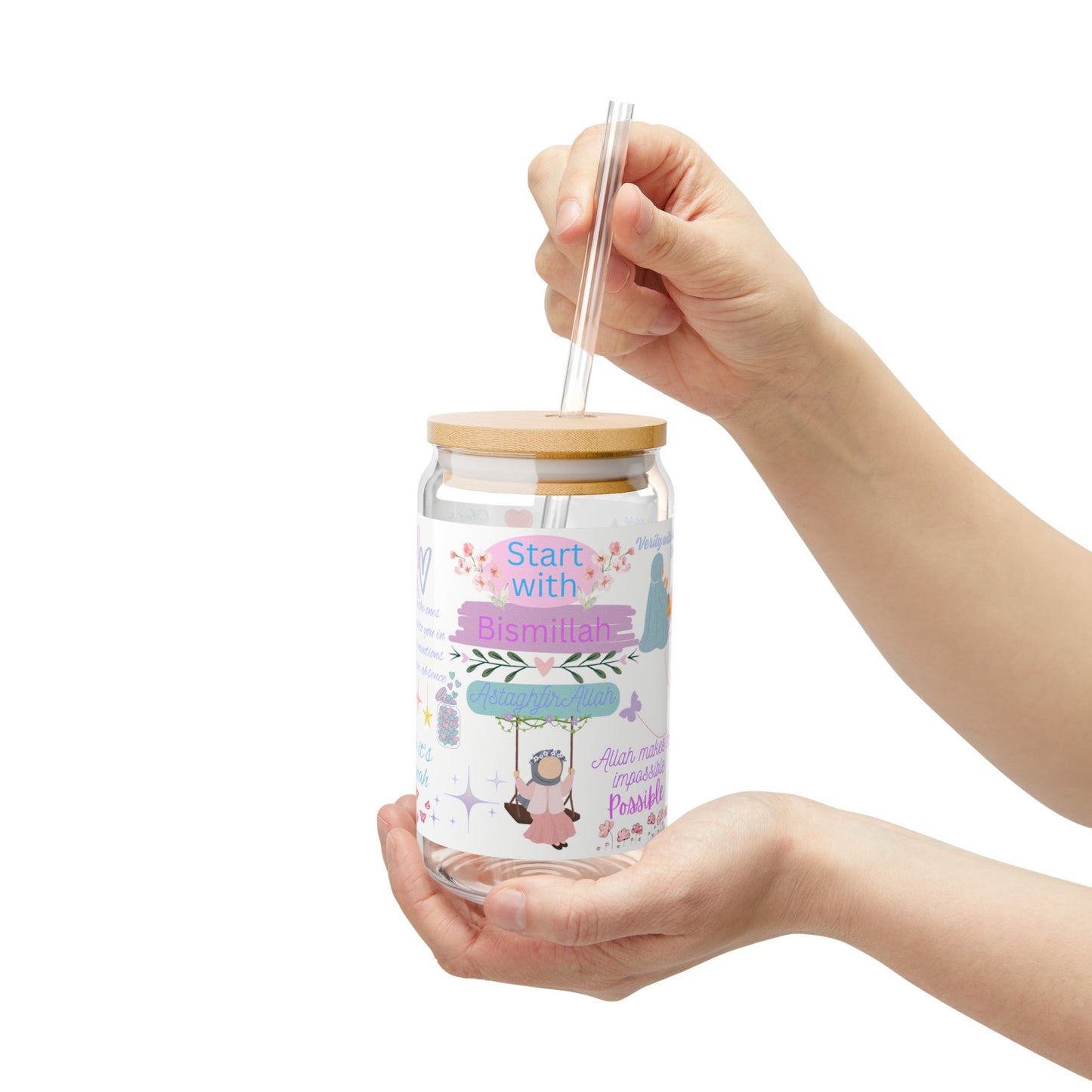 Start with Bismillah Sipper Glass