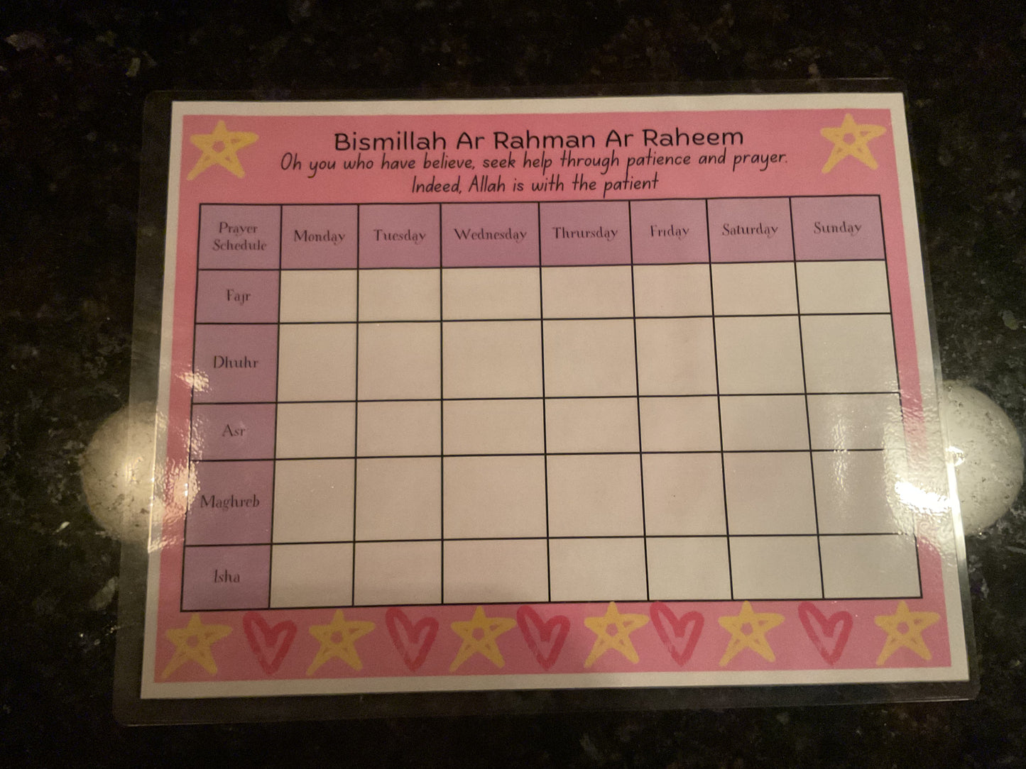 Girls Prayer Tracker Digital Download