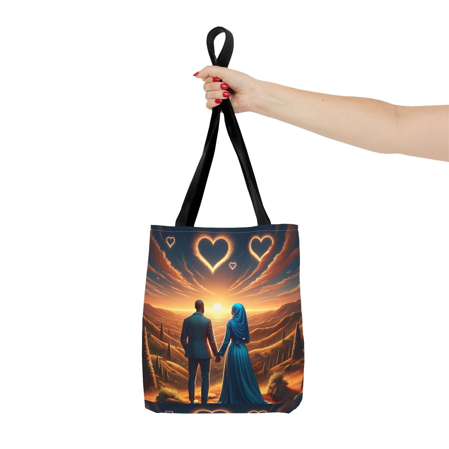 African American Gold Hearts Tote Bag