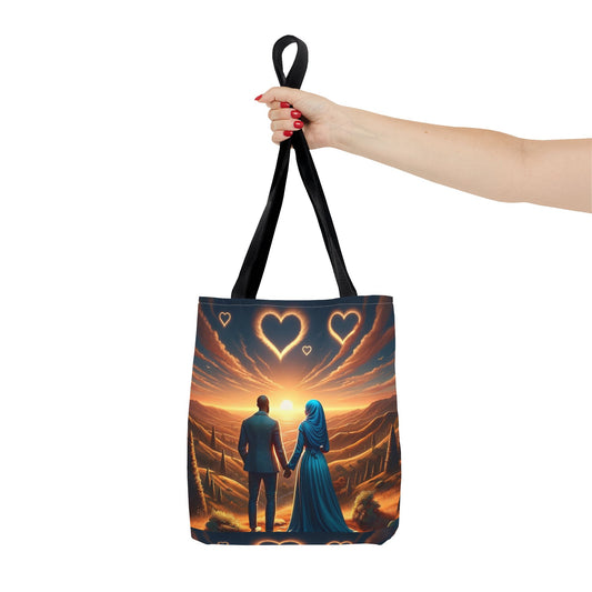 African American Gold Hearts Tote Bag