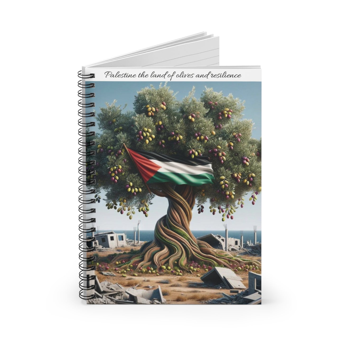 Palestine the Land of Olives and Resistance Notebook