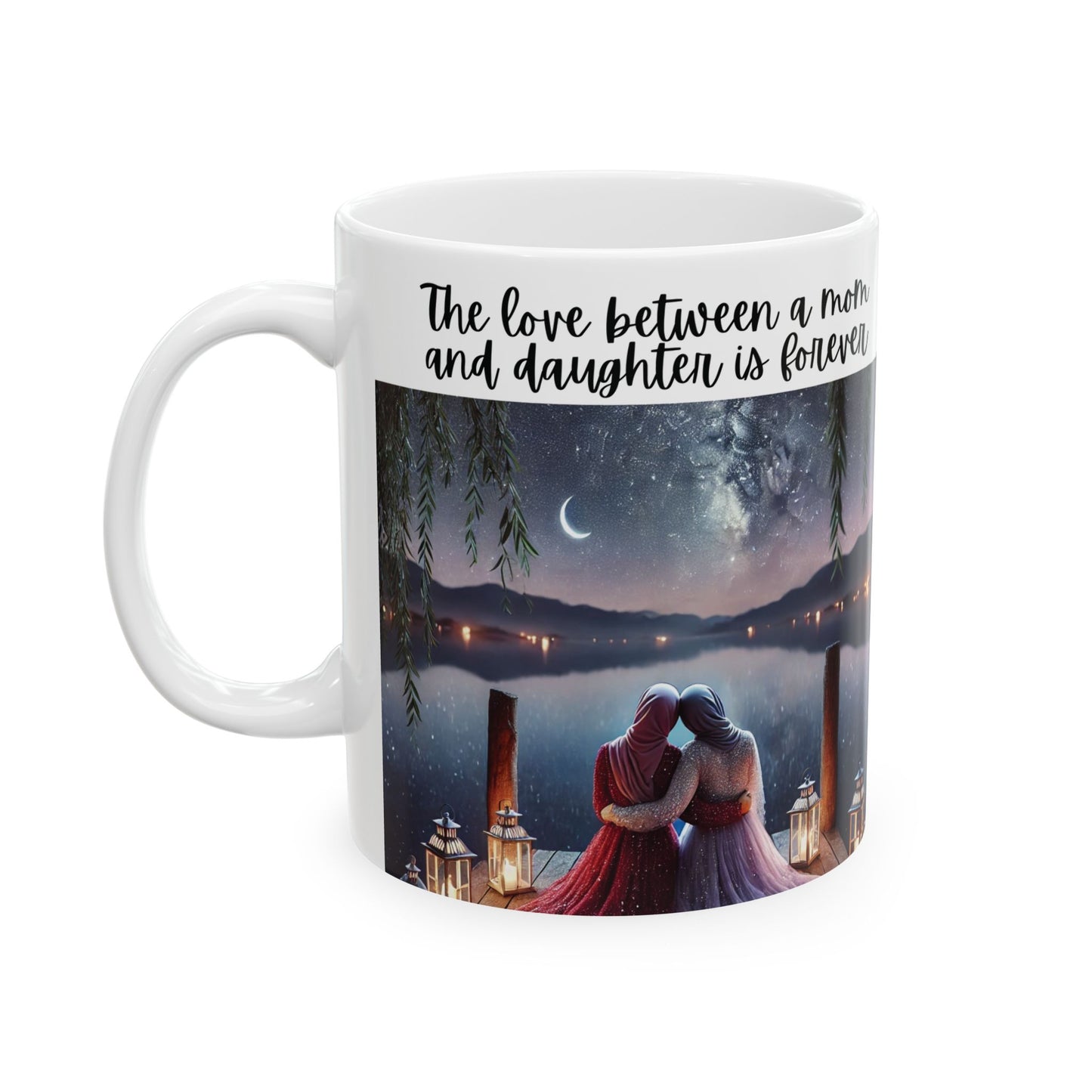 Arab Muslim Mom and Daughter Coffee Cup