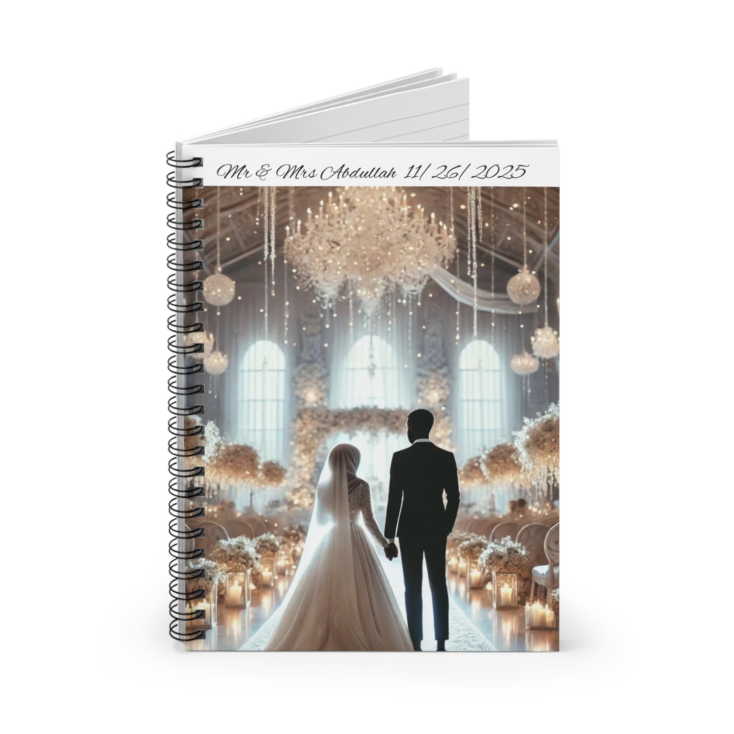 Personalized African American Muslim Wedding notebook