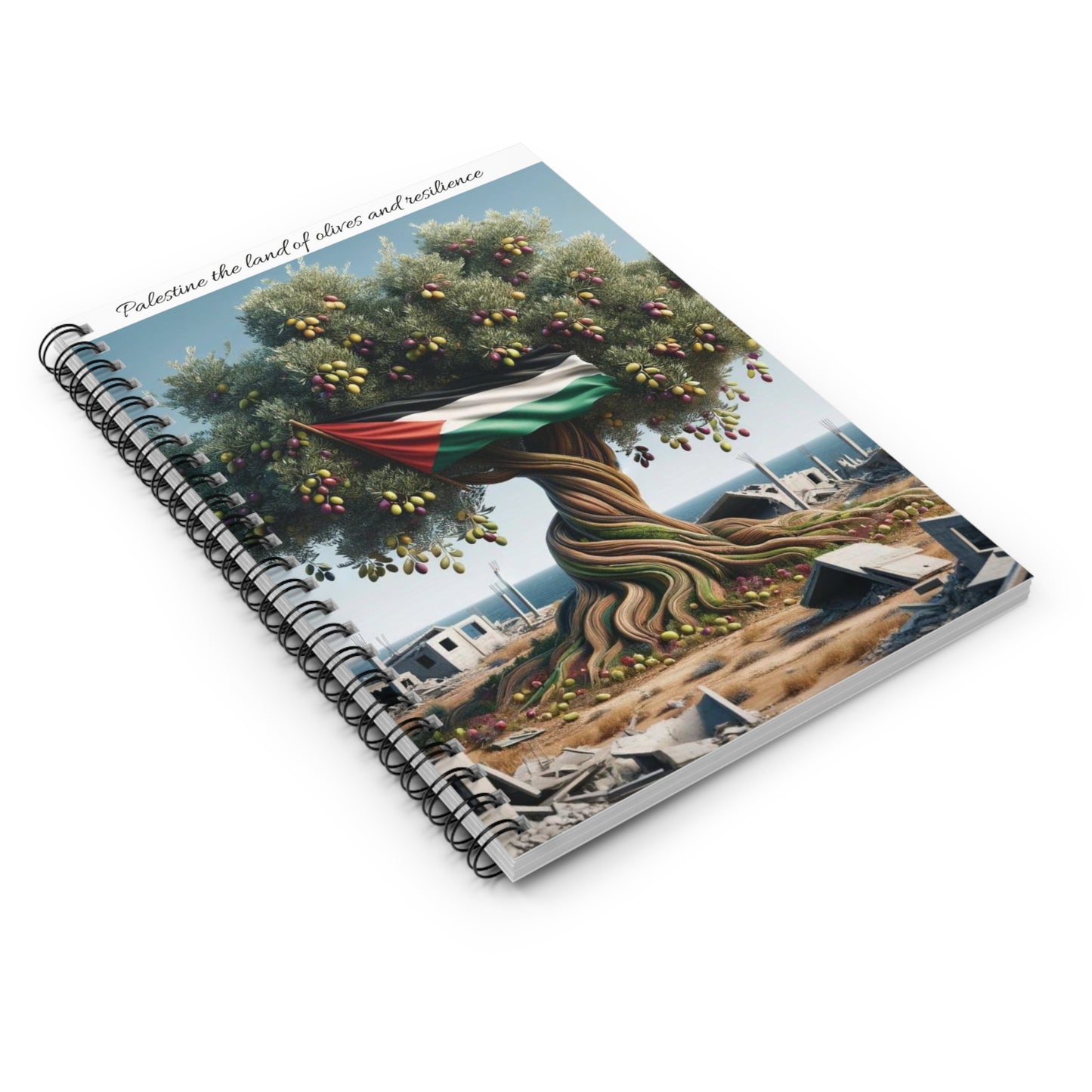 Palestine the Land of Olives and Resistance Notebook