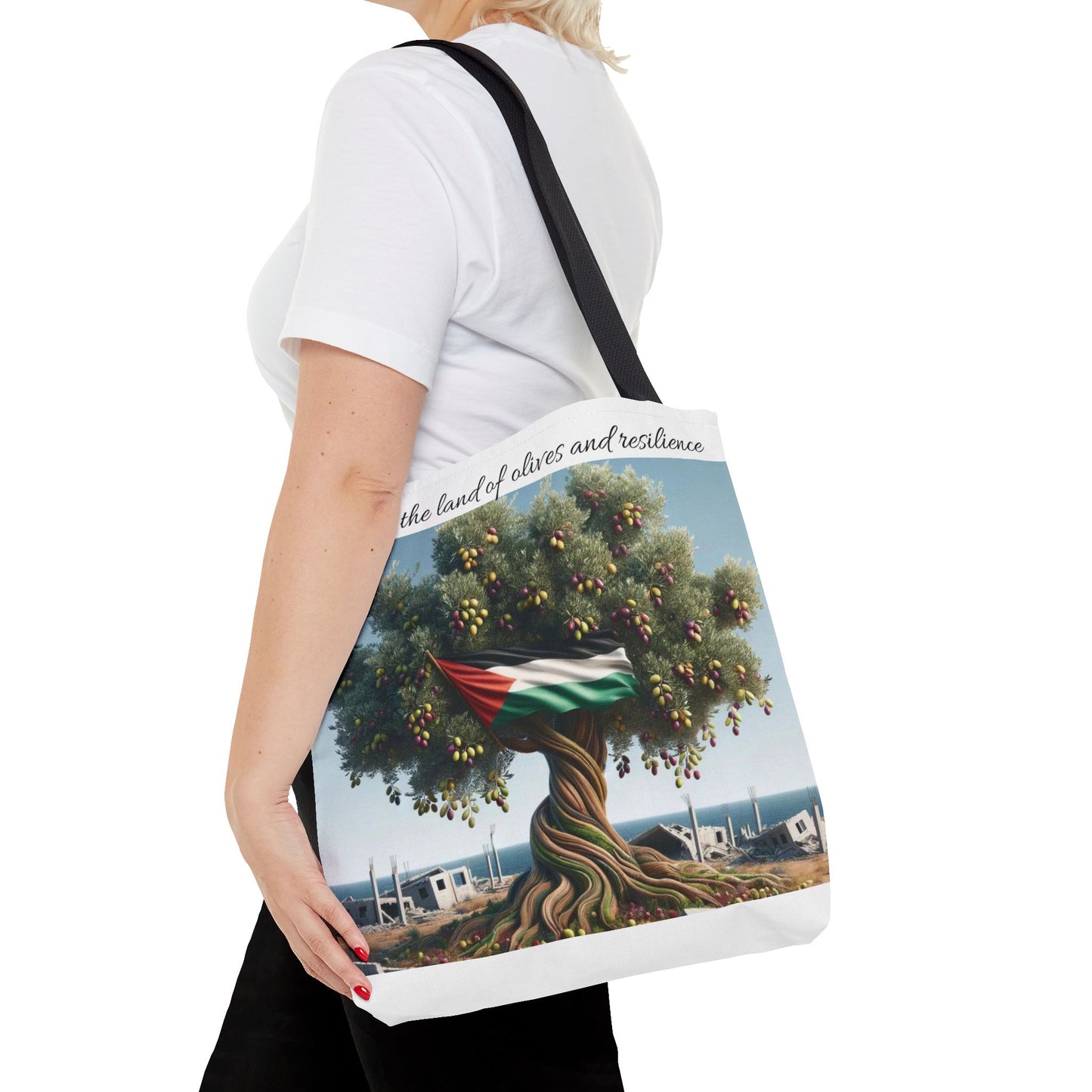 Palestine the land of olives and resilience Tote Bag