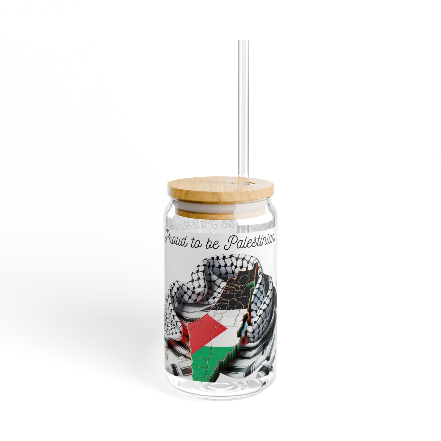 Proud to be Palestinian Glass Sipper