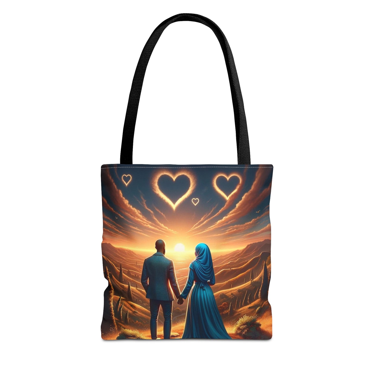African American Gold Hearts Tote Bag