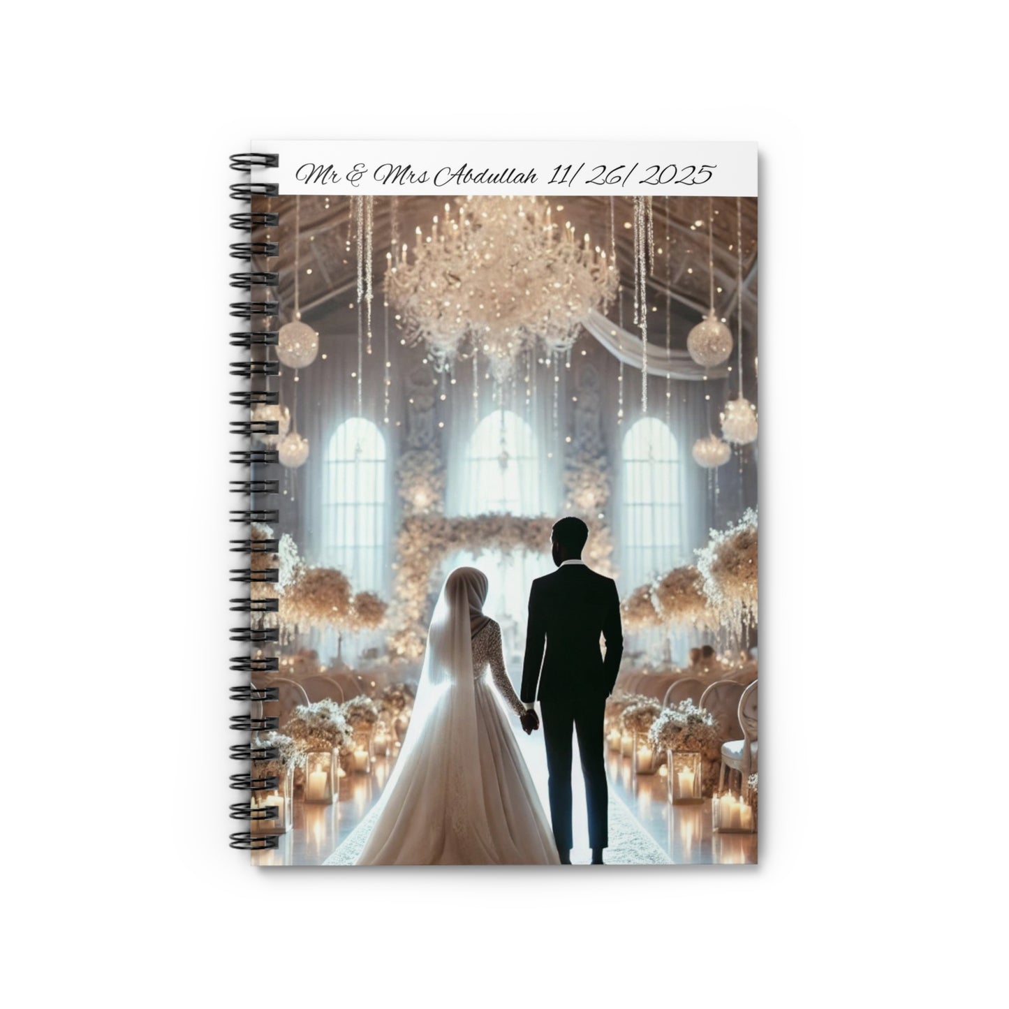 Personalized African American Muslim Wedding notebook