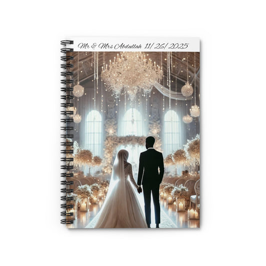 Personalized African American Muslim Wedding notebook