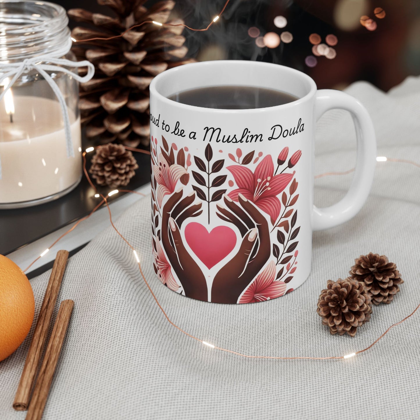 Customized African American Muslim Healthcare Worker Coffee Cup