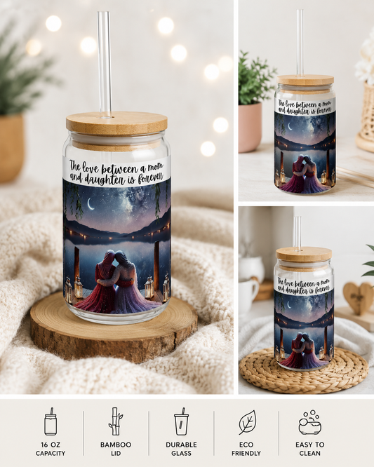 Arab Muslim Mom and Daughter Glass Sipper