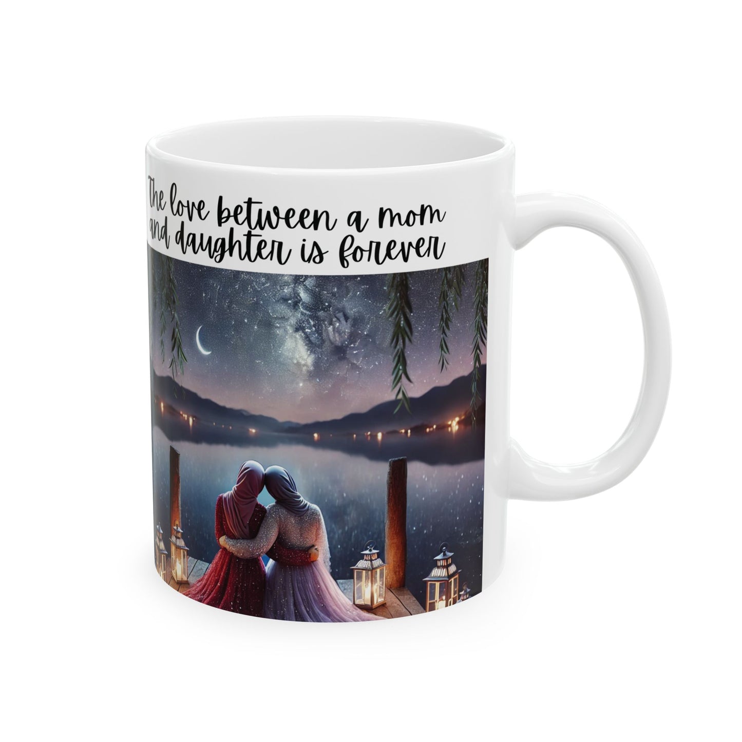 Arab Muslim Mom and Daughter Coffee Cup