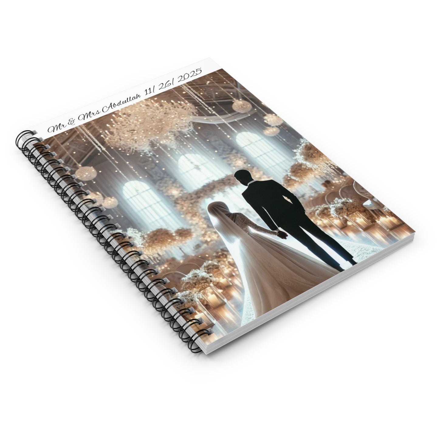 Personalized African American Muslim Wedding notebook