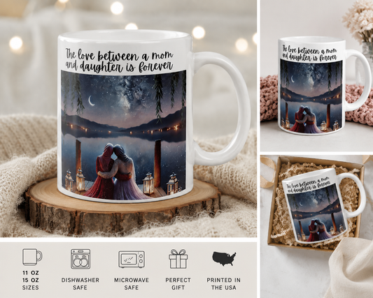 Arab Muslim Mom and Daughter Coffee Cup